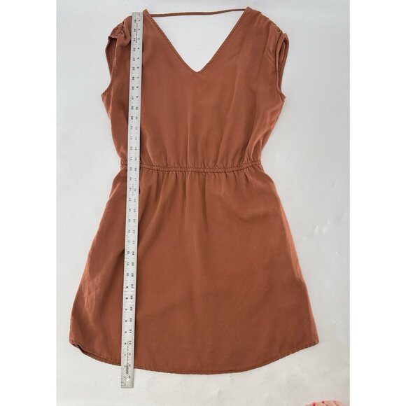 Universal Thread 100% Lyocell Rust Dress Sz Small Pockets Boho Preppy - Picture 9 of 9
